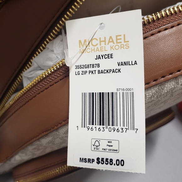 😍NWT Michael Kors Jaycee Large Backpack - Picture 6 of 6